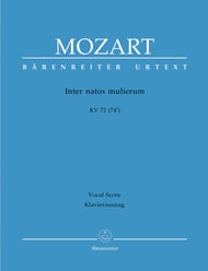 Inter Natos Mulierum K. 72-Full Score SATB choral sheet music cover Thumbnail